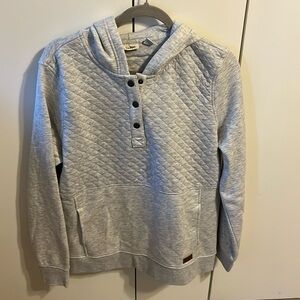 Llbean quilted half snap hoodie